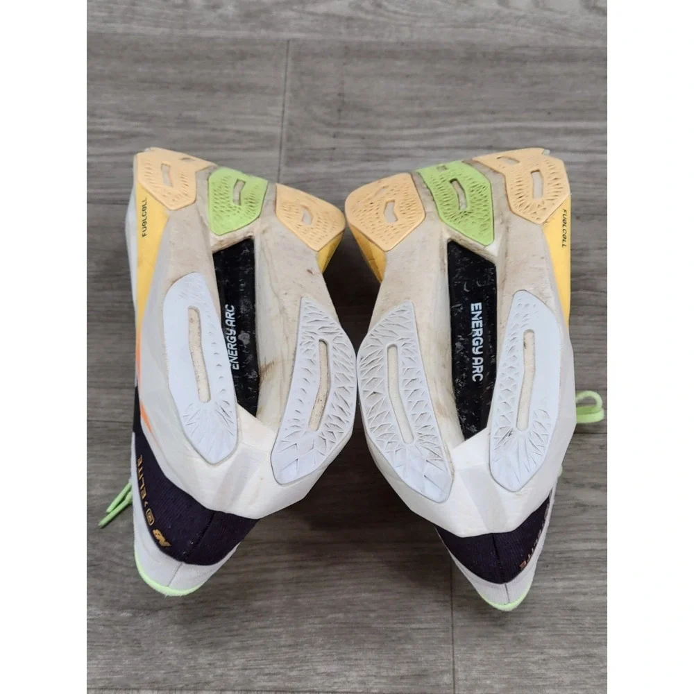 New Balance FuelCell SuperComp MDXv3 White Bleached Lime Glo Size 11 D